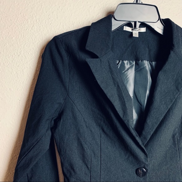 Papaya black stretch one-button Blazer Sz S/M juniors fitted business casual - Picture 6 of 16